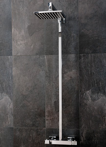 Larger image of Hydra Showers Thermostatic Bar Shower Valve With Rigid Riser Kit.