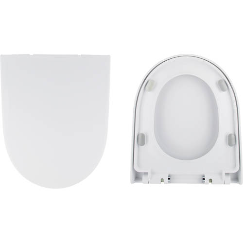 Larger image of Oxford Spek Wrapover Heavy Duty Soft Close Toilet Seat (White).