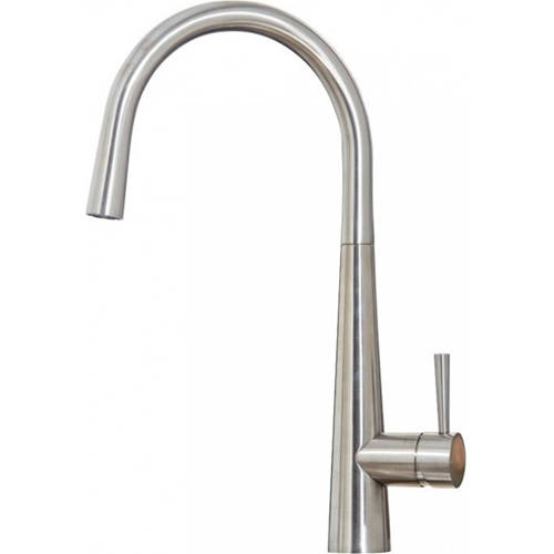Larger image of Hydra Sulzburg Kitchen Tap With Swivel Spout (Brushed Steel).