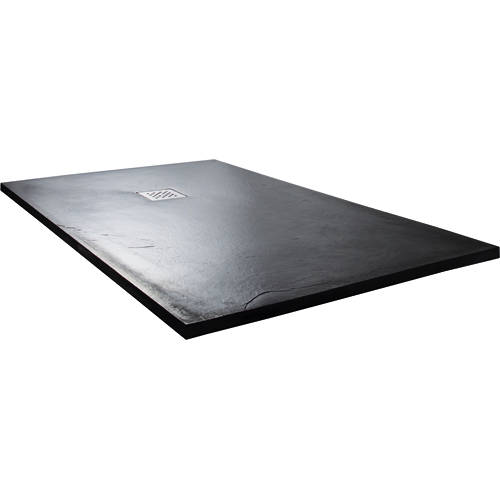 Larger image of Slate Trays Rectangular Shower Tray With Waste 1200x800mm (Anthracite).