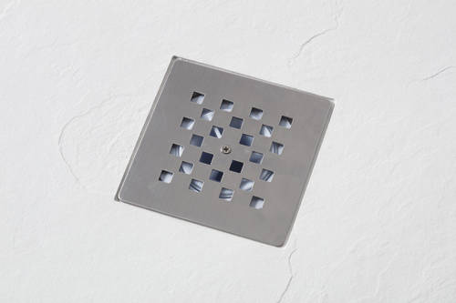 Example image of Slate Trays Offset Quad Shower Tray With Waste 1200x900mm (White, LH).