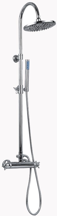 Larger image of Hydra Complete Manual Shower Set With Valve, Riser And Apron Head.