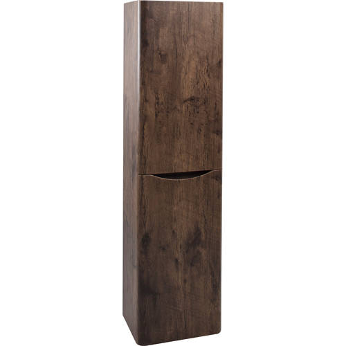 Larger image of Italia Furniture Wall Mounted Bathroom Storage Unit (Chestnut).