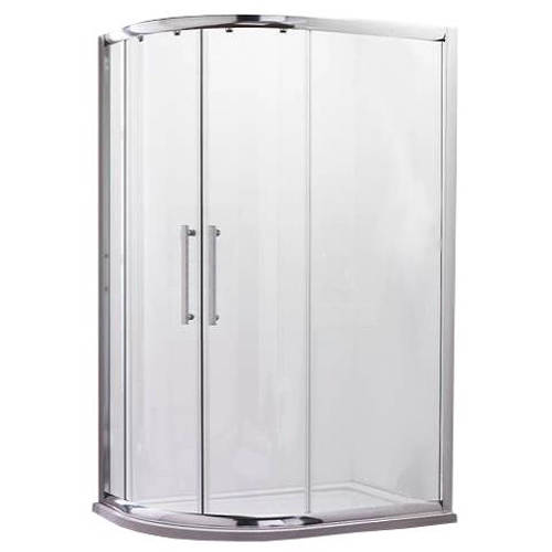 Example image of Oxford 1200x800mm Offset Quadrant Shower Enclosure & Tray (8mm, LH).