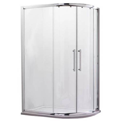 Example image of Oxford 1200x800mm Offset Quadrant Shower Enclosure & Tray (8mm, RH).