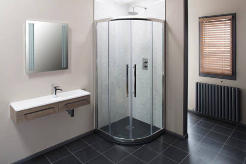 Example image of Oxford 800mm Quadrant Shower Enclosure With 8mm Thick Glass (Chrome).