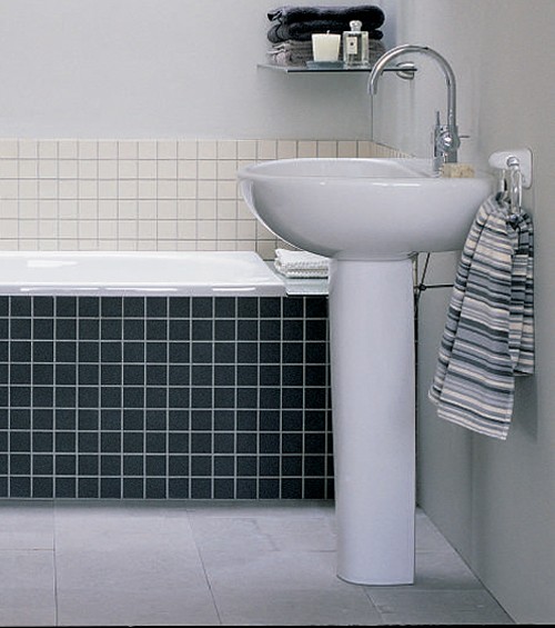 Example image of Ideal Standard Studio 1 Tap Hole Basin And Pedestal. 600mm.