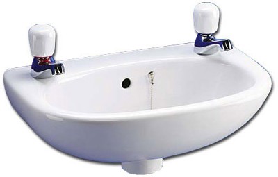 Larger image of Ideal Standard Studio 2 Tap Hole Wall Hung Basin With Hangers 455mm.