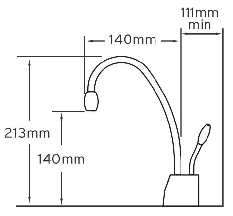 Technical image of InSinkErator Hot Water Steaming Hot Filtered Kitchen Tap (Satin Nickel).