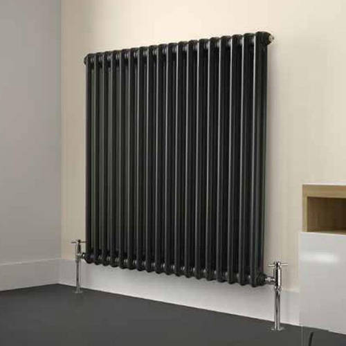 Kartell Anthracite K-Rad Laser Klassic Horizontal Radiator 650X600mm (2 Col, Anthr).