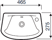 Technical image of Hydra Alpha Low Level Suite With Toilet Pan. Cistern & 1 Hole Basin.