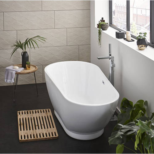 Larger image of Hydra Esposito 2 Freestanding Bath With Waste. 1700x810mm.