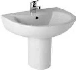 Larger image of Hydra G4K Basin With Wall Mounting Semi Pedestal. 545x445mm.