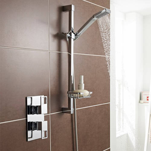 Example image of Kartell Kourt Shower Valve With Slide Rail Kit (Option 1).