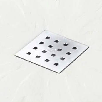 Example image of Slate Trays Square Shower Tray & Chrome Waste 800x800 (White).