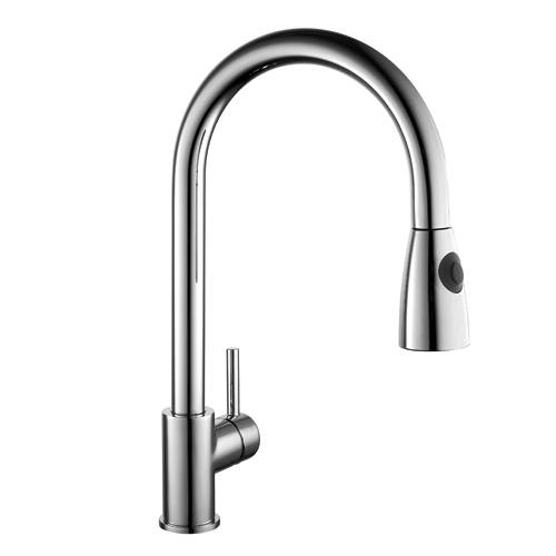 Kartell Kitchen Sink Mixer Tap With Pull Out Spray (Chrome).