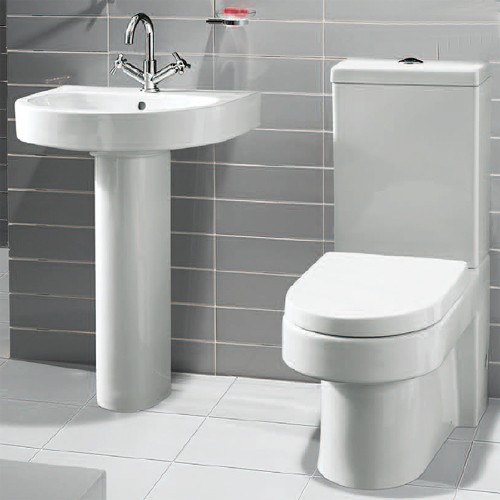 Larger image of Hydra Life Suite With Toilet Pan. Cistern, Seat, Basin & Pedestal.