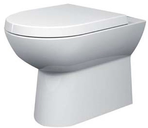 Larger image of Hydra Metro Back To Wall Toilet Pan With Deluxe Soft Close Seat.