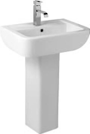 Larger image of Hydra Square Basin With Pedestal. 560x400mm.