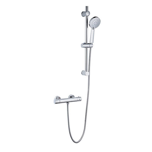 Kartell Plan Exposed Bar Shower Valve With Slide Rail Kit (Chrome).