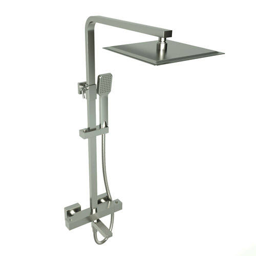Kartell Pure Shower Valve With Rigid Riser Kit, & Spout (Chrome).