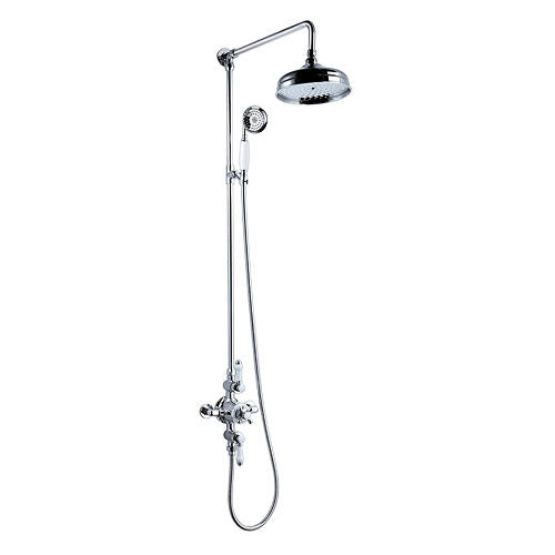 Kartell Viktory Traditional Shower Valve With Rigid Riser Kit (Chrome).