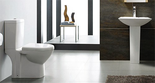 Example image of Hydra Sorea Suite With Toilet Pan. Cistern, Seat, Basin & Pedestal.