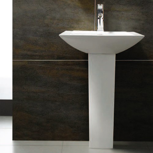 Larger image of Hydra Sorea Square Basin With Pedestal. 610x465mm.