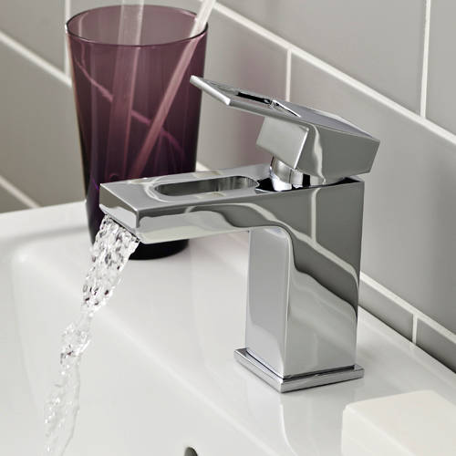 Larger image of Kartell Kourt Basin Mixer Tap With Click Clack Waste (Chrome).