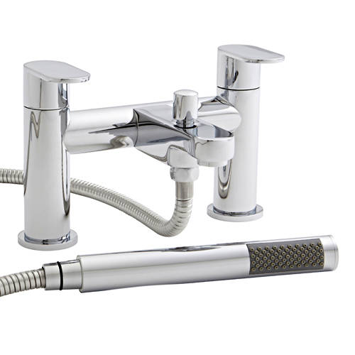 Kartell Logik Bath Shower Mixer Tap With Kit (Chrome).