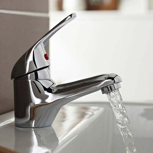 Kartell G4k Basin Mixer Tap With Click Clack Waste (Chrome).