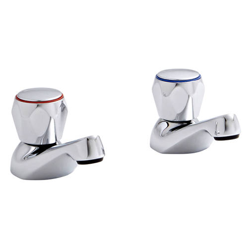Kartell Alpha Bath Taps (Pair, Chrome).