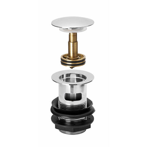 Kartell Wastes Easy Clean Sprung Basin Waste (Slotted, Chrome).