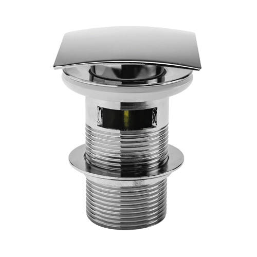 Kartell Wastes Square Sprung Basin Waste (Slotted, Chrome).
