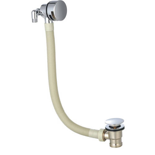Kartell Wastes Bath Overflow Filler Waste (Chrome).