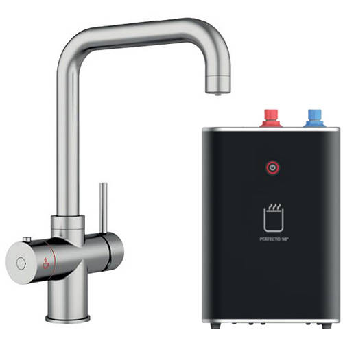 Larger image of Kedl Delta Classic 3 In 1 Boiling Water Kitchen Tap (Brushed Nickel, 2.4L).