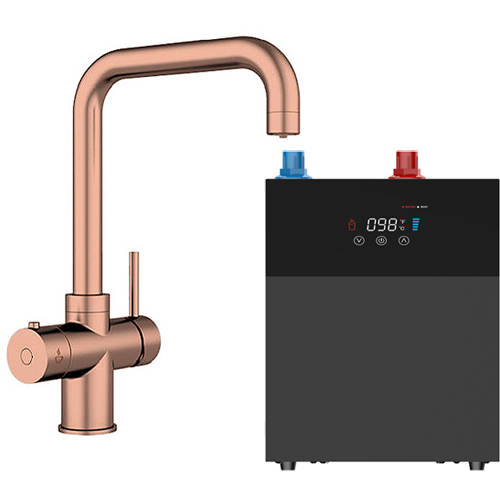 Larger image of Kedl Delta Digital 3 In 1 Boiling Water Kitchen Tap (Copper, 4.0L).