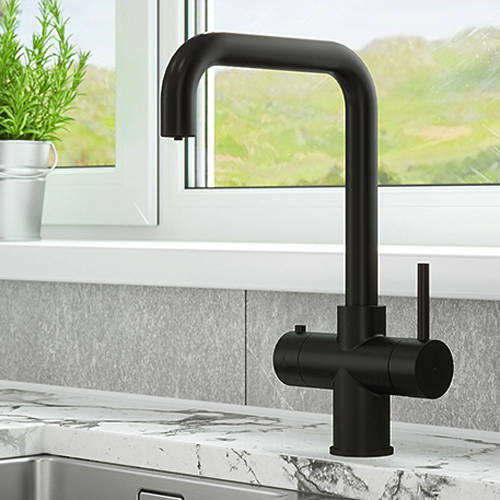 Example image of Kedl Delta Digital 3 In 1 Boiling Water Kitchen Tap (Matt Black, 4.0L).