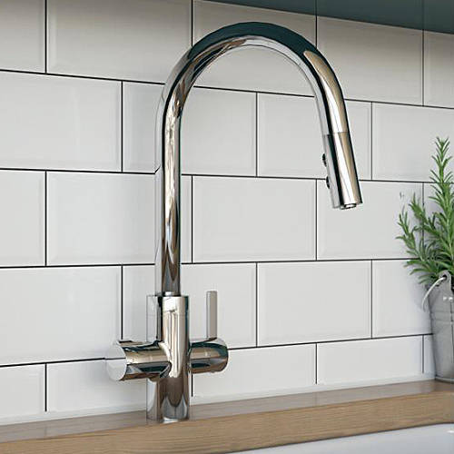 Example image of Kedl Reach Digital 4 In 1 Boiling Water Kitchen Tap (Chrome, 2.4L).