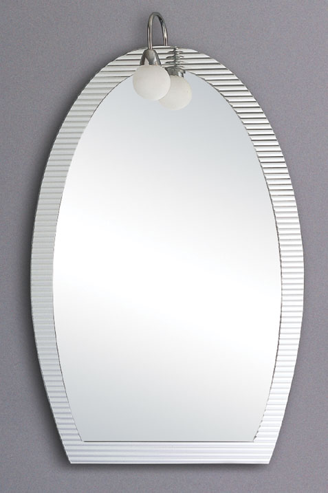 Larger image of Lucy Blackrock illuminated bathroom mirror.  Size 600x900mm.