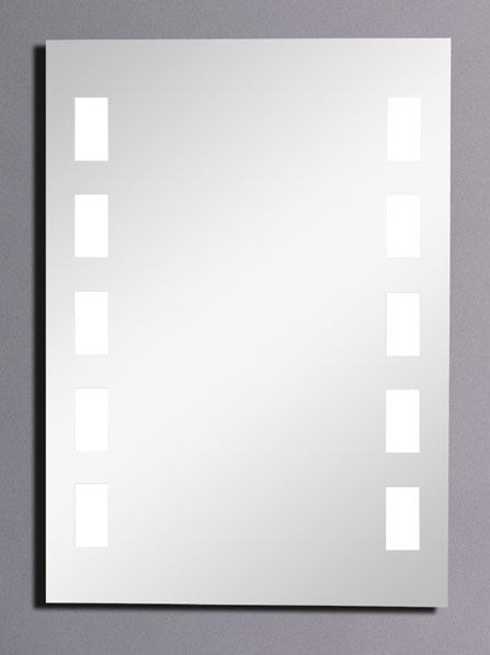 Larger image of Hudson Reed Innisfree backlit illuminated bathroom mirror.  Size 500x700mm.