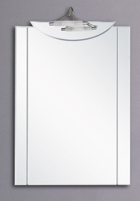 Larger image of Lucy Louth illuminated bathroom mirror.  Size 600x900mm.