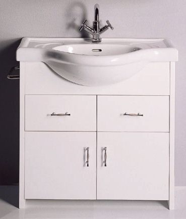 Larger image of Lucy Yardley 800mm white vanity unit and basin