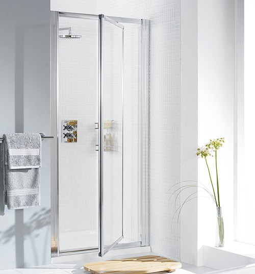 Example image of Lakes Classic 1000mm Framed Pivot Shower Door (Silver).