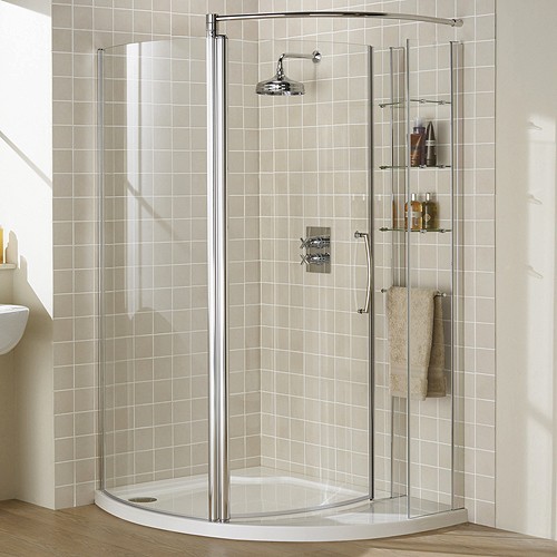 Larger image of Lakes Classic Right Hand 1255x965 Compartment Shower Enclosure & Tray.