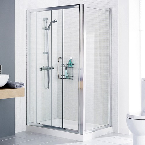 Larger image of Lakes Classic 1400x1000 Shower Enclosure, Slider Door & Tray (Right Handed).