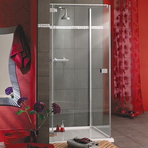 Larger image of Lakes Italia Frameless Square Shower Enclosure & Tray. Left Hand. 1000mm.