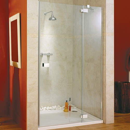 Larger image of Lakes Italia Hinged Shower Door & Glass Panel. Right Hand. 1200x1950mm.