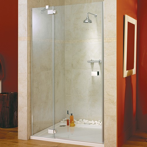 Larger image of Lakes Italia Hinged Shower Door & Glass Panel. Left Hand. 1400x1950mm.
