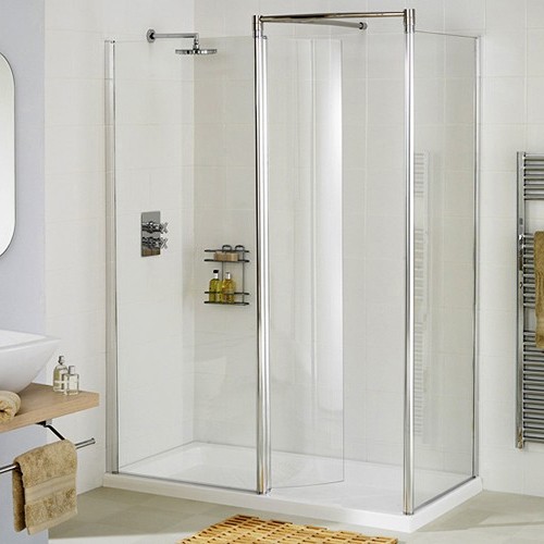 Larger image of Lakes Classic Right Hand 1200x800 Walk In Shower Enclosure & Tray (Silver).